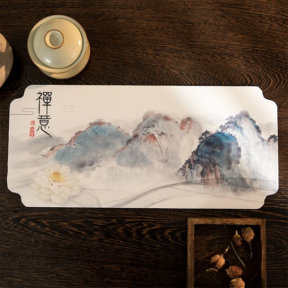 Manzara Desenli Çay Matı - Zen Yiling - 35x80cm