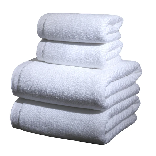 Beş Yıldızlı Otel Nakışlı Pamuklu Havlu Seti - 32 Katlı 30*30cm Düz Dokuma Küçük Kare Havlu - 5