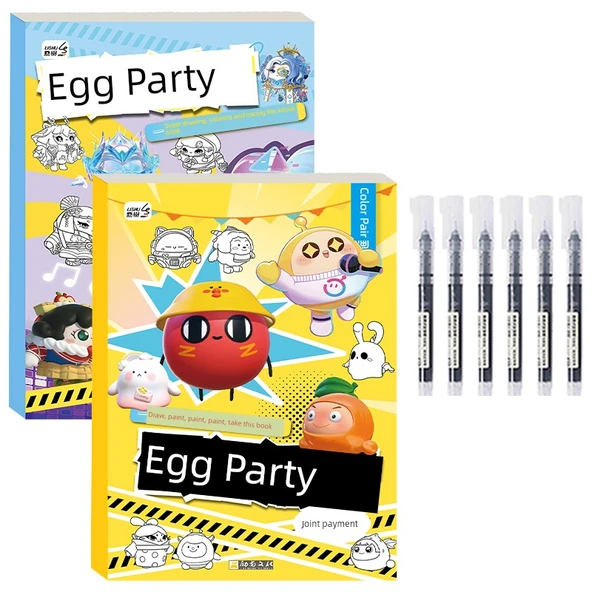 Yumurta Puf Anime Eskiz Defteri - Yumurta Çocuk Eklem Adı + Yumurta Çocuk Kişileştirme + İğne Uçlu Kalem