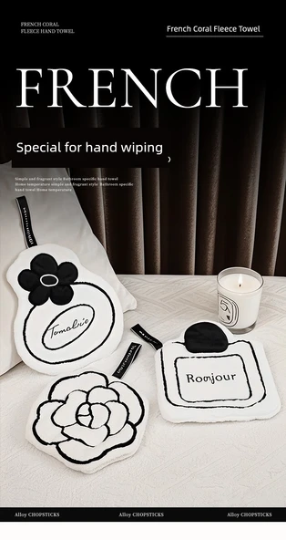 Kare Parfümlü Mercan Polar El Havlusu - 1 - Resim 7