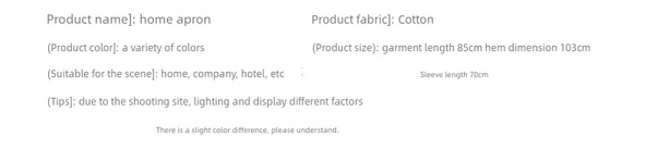 Pamuklu Kanvas Mutfak Önlüğü - Sarı SJ814 - Uzun Kollu, Yan Cepli - Resim 9