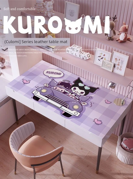 Sevimli Çizgi Film Deri Masa Pedi - ZDA Deri Pasta Sanrio-1 100x40cm - 6