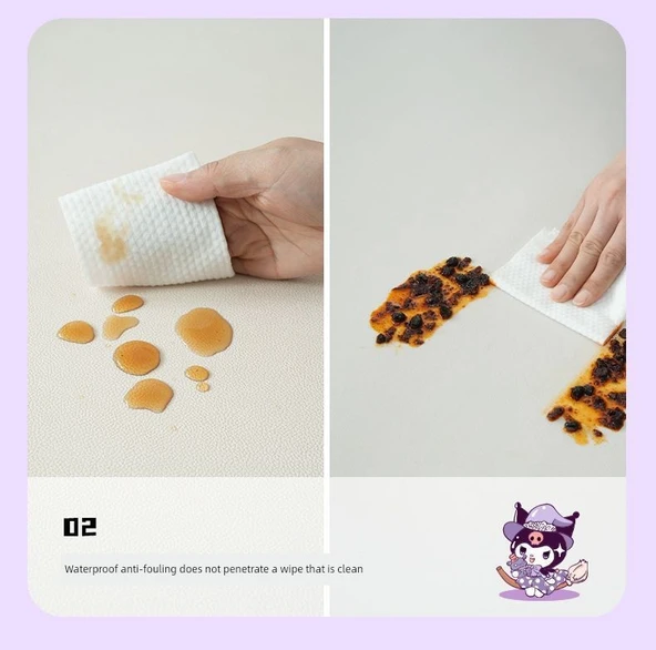 Sevimli Çizgi Film Deri Masa Pedi - ZDA Deri Yığılmış Le Sanrio 100x40cm - 11