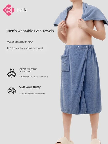 Grace Emici Mavi + Gri Banyo Havlusu 70x140cm - 2