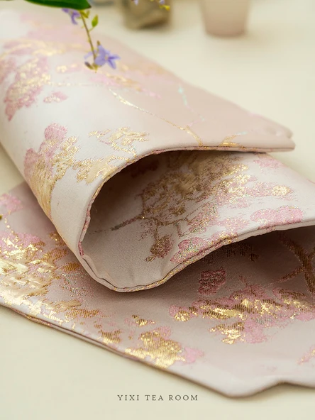 Pembe Çay Matı Tao Yao Çay Masası Uzun Pencere Çiçekli - 6