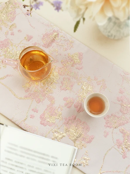 Pembe Çay Matı Tao Yao Çay Masası Uzun Pencere Çiçekli - 2
