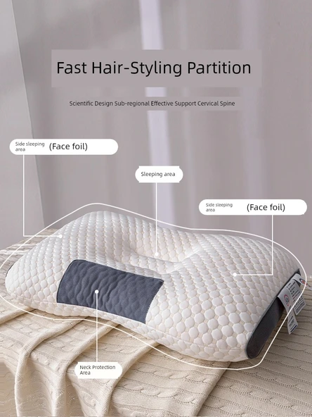 Örme Pamuklu Masaj Yastığı - Orta Yükseklikte Yastık (Tekli) - Resim 6