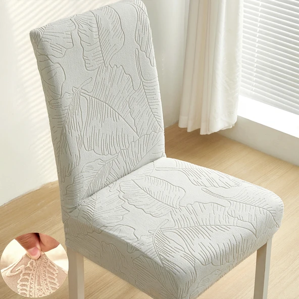 Kalınlaştırılmış Universal Sandalye Kılıfı - Ouyi Pirinç Beyazı - 6