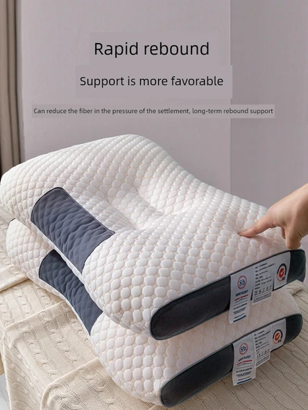 Örme Pamuklu Masaj Yastığı - Orta Yükseklikte Yastık (Tekli) - Resim 3