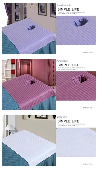 Pamuklu Güzellik Salonu Masaj Yatağı Örtüsü - Yeşim Rengi 50*80 cm Deliksiz - 11