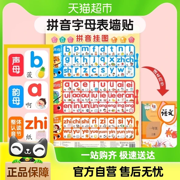 Pinyin Alfabe Sesli Duvar Tablosu - Pinyin, Sayı