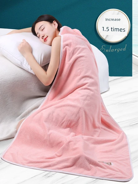 Sevgili Kombin Pamuklu Banyo Havlusu Seti - 80x150 Puslu Pembe + Mavi - 3