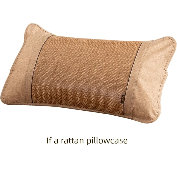 Nefes Alabilen Yazlık Yastık Kılıfı - Rattan Desenli - 48x74 cm