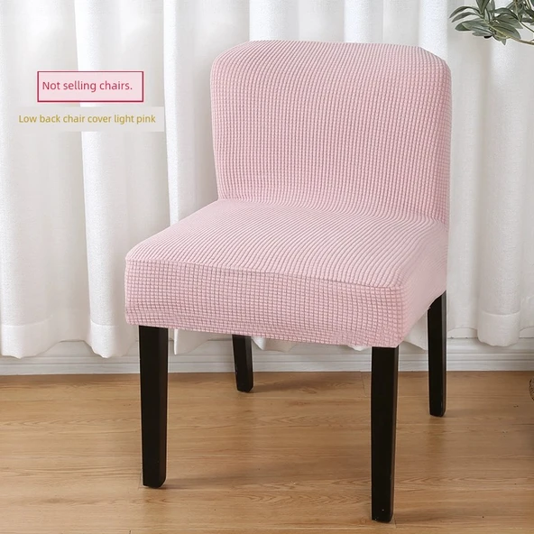 Mısır Dokulu Düşük Sırtlı Sandalye Kılıfı - Açık Pembe