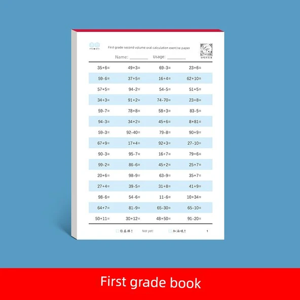İlkokul Matematik Çalışma Kitabı 1-4. Sınıf - 1. Sınıf Kitabı (Model 1)