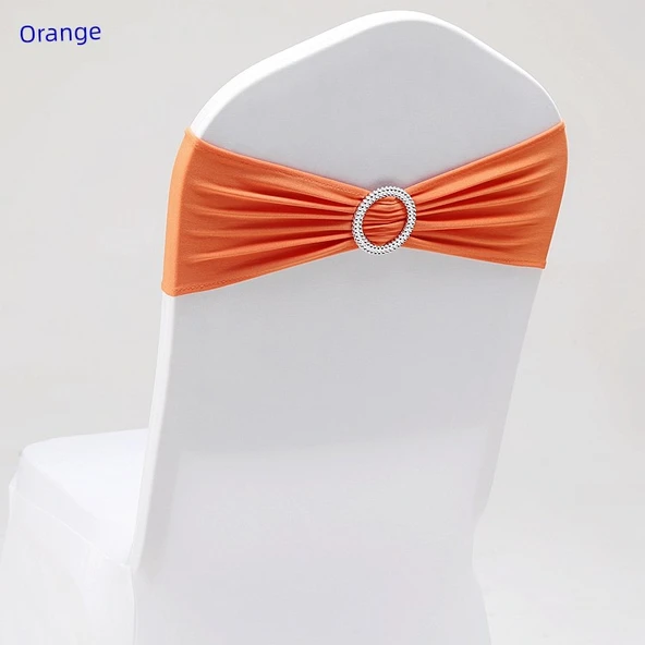 Polyester Sandalye Fiyonk Bağlantısı - 35x14cm Turuncu Kırmızı