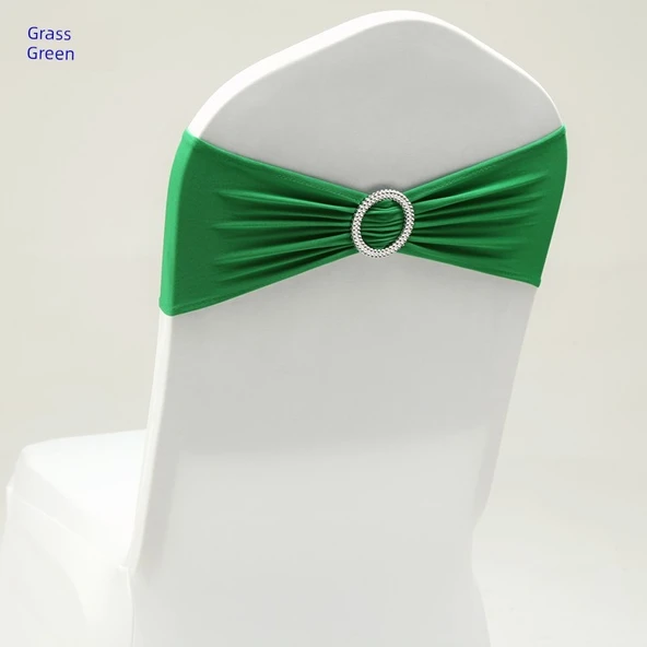 Polyester Sandalye Fiyonk Bağlantısı - 35x14cm Çimen Yeşili