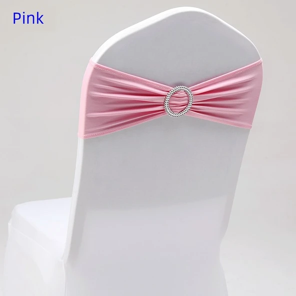 Polyester Sandalye Fiyonk Bağlantısı - 35x14cm Pembe