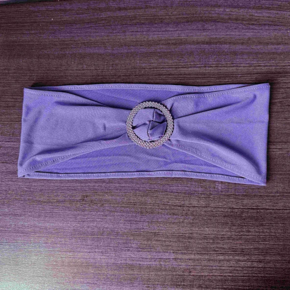 Polyester Sandalye Fiyonk Bağlantısı - 35x14cm Lavanta Moru