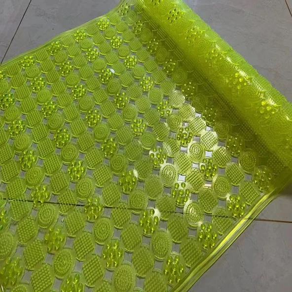 Kaymaz PVC Banyo Paspası - 45x78cm - Gök Mavisi - 4