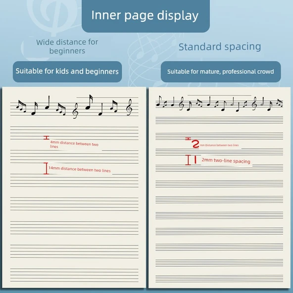 Müzik Notaları Alıştırma Defteri - Geniş Aralık - 40 Sayfa - 4