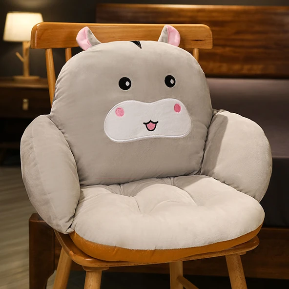 Ofis Sandalyesi Minderi - Hamsterlı Kaymaz Büyük Boyut (60x45x40cm)