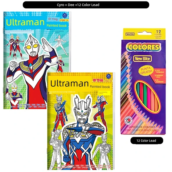 Ultraman Boyama Kitabı - Cello + Degas ve Renkli Kalem
