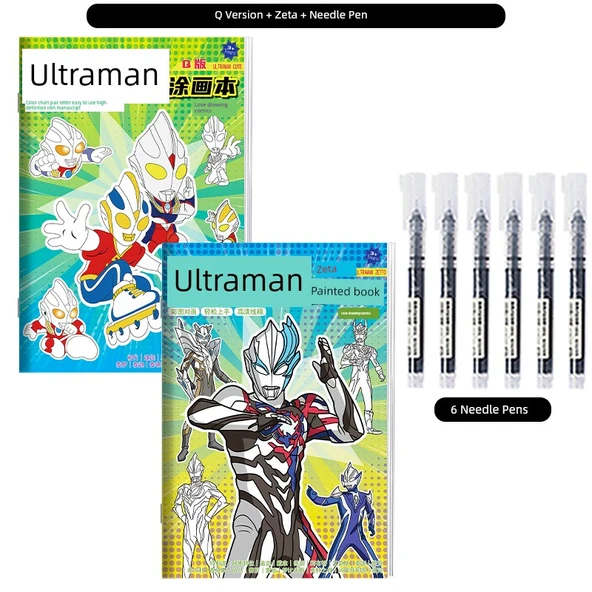 Ultraman Boyama Kitabı - Zeta + Q Versiyon ve İğne Uçlu Kalem