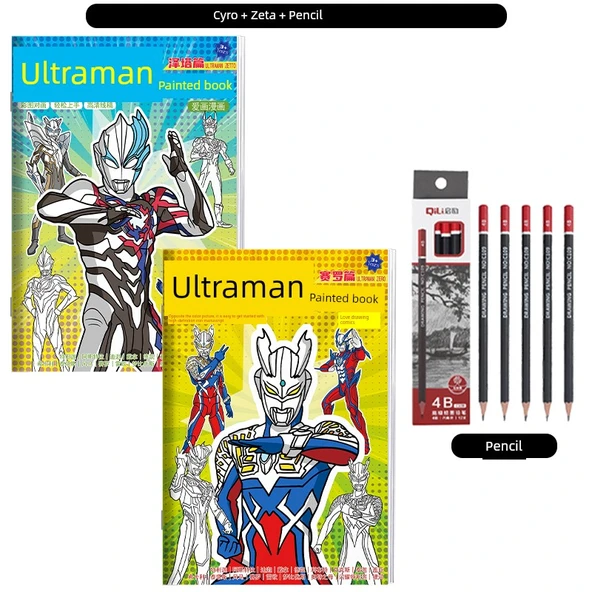 Ultraman Boyama Kitabı - Cerro + Zeta ve Kalem Seti