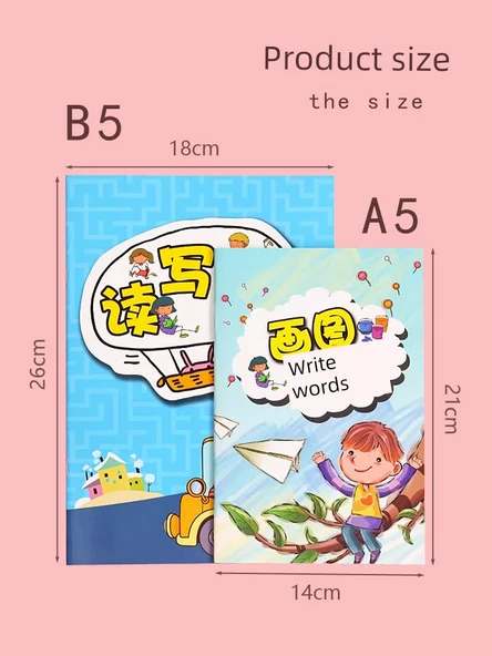 A5 Okuma Yazma Çizim Defteri - 8 Adet - Resim 3