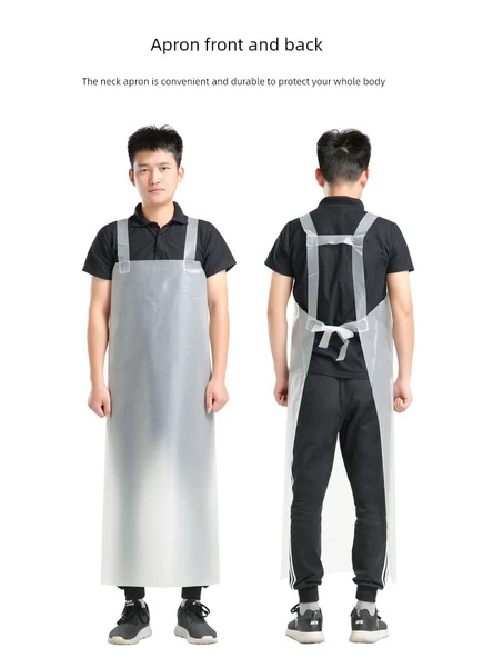 Minimalist Mutfak Önlüğü - Mavi 20 İpek - 120x90cm - Resim 5