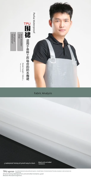 Minimalist Mutfak Önlüğü - Mavi 20 İpek - 120x90cm - Resim 7