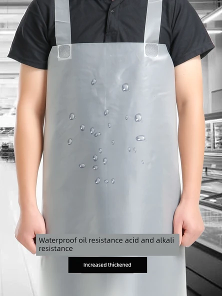 Minimalist Mutfak Önlüğü - Mavi 20 İpek - 120x90cm - Resim 3