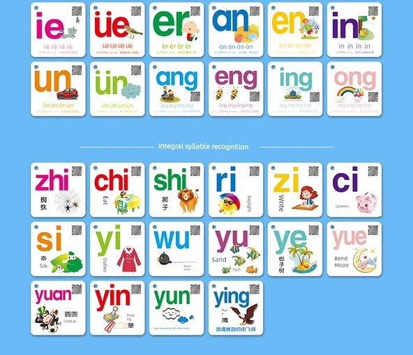 Pinyin Kartı, 1. Sınıf Okuma Yazma ve Zihinsel Hesaplama Kartı (Karton) - 10