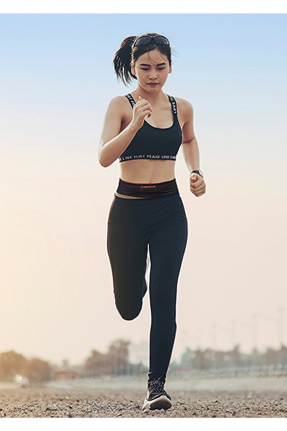 Kadın Erkek Bel Çantası Spor Koşu Fitness Sporcu Bele Takılan Çanta Telefon Tutma Bandı - Resim 4