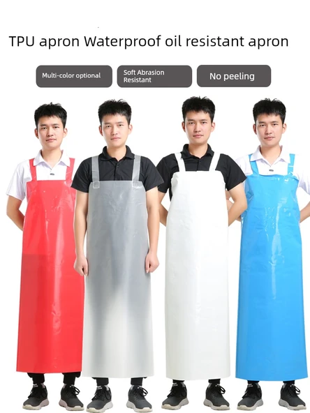 Minimalist Mutfak Önlüğü - Mavi 20 İpek - 120x90cm - Resim 2