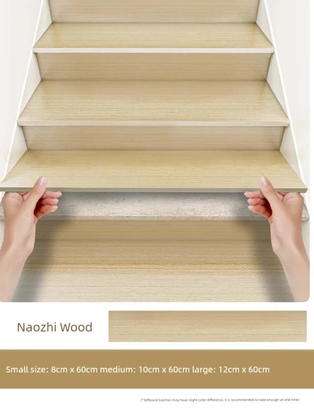 Kaymaz Ahşap Desenli Merdiven Halısı - Nanzhi Ahşap - 10'lu Paket - Küçük