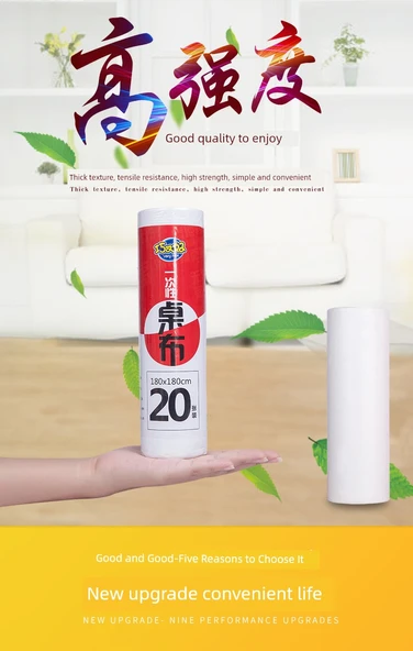 Şeffaf Tek Kullanımlık Masa Örtüsü - Kırmızı 0.6x1 m (80 adet) - 4