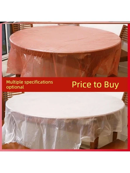 Kırmızı Kalınlaştırılmış Tek Kullanımlık Masa Örtüsü 240x240cm - 2'li Paket (20 Adet) - 2