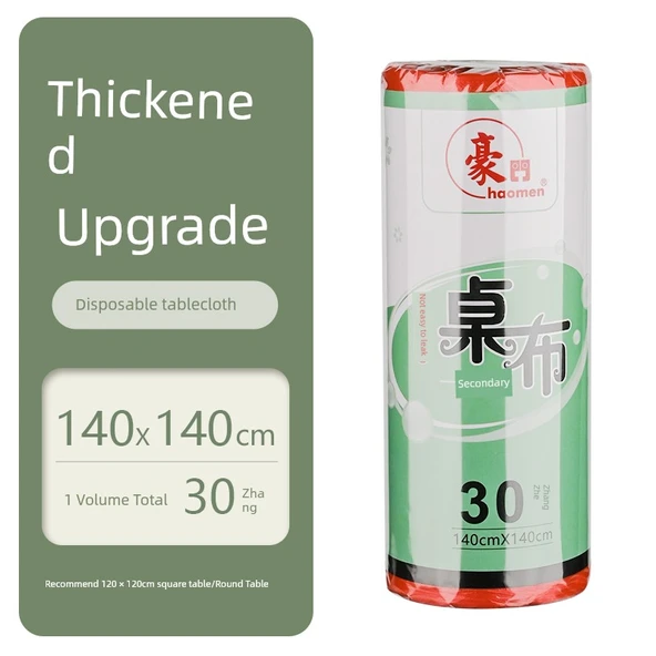 Kalın Su Geçirmez Yağ Geçirmez Tek Kullanımlık Masa Örtüsü - Kırmızı 1.4x1.4m Model 2