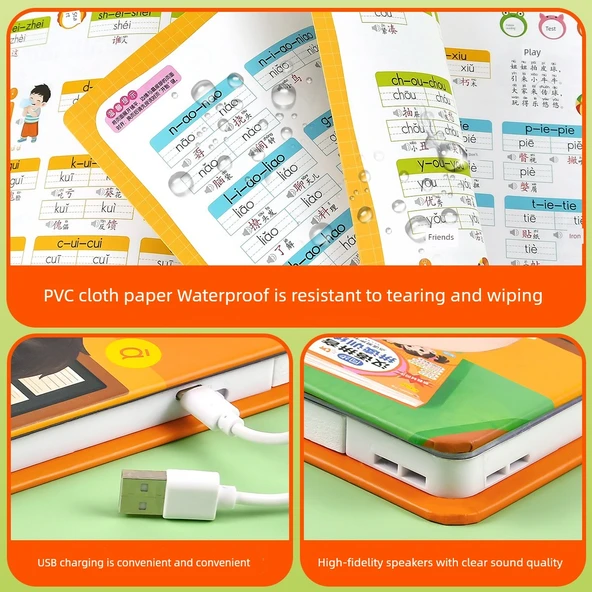 Pinyin Heceleme Eğitim Sesli Kitap - Pinyin Doğal Heceleme + 300 Tang Şiiri [Çevirili] - 5