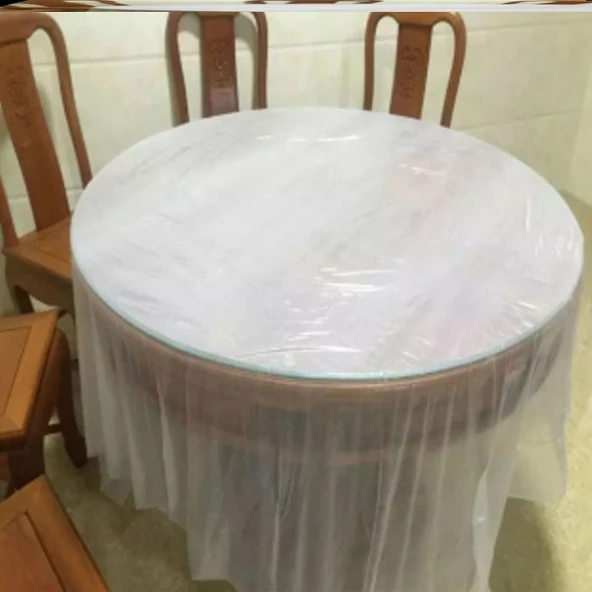 Beyaz Kalınlaştırılmış Tek Kullanımlık Masa Örtüsü 160x160cm - 10'lu Paket (100 Adet)