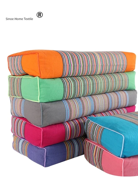 Dikdörtgen Mavi Karabuğday Kabuklu ve Yaban Krizantemli Yastık - 6-12cm - Resim 2