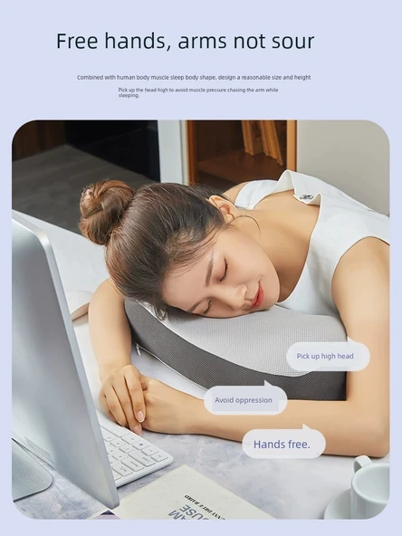 Mini Taşınabilir Hafızalı Pamuklu Boyun Koruyucu Yastık - Normal - 1 Adet - 7-12cm - Dört Mevsim - 4