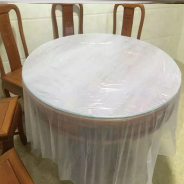 Beyaz Kalınlaştırılmış Tek Kullanımlık Masa Örtüsü 220x220cm - 10'lu Paket (100 Adet)