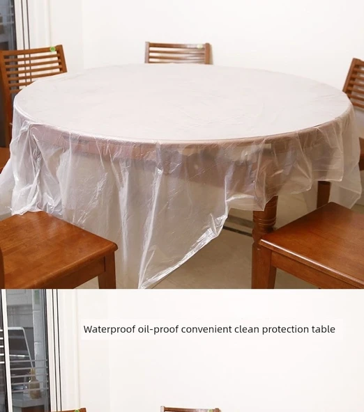 Kırmızı Kalınlaştırılmış Tek Kullanımlık Masa Örtüsü 240x240cm - 2'li Paket (20 Adet) - 8