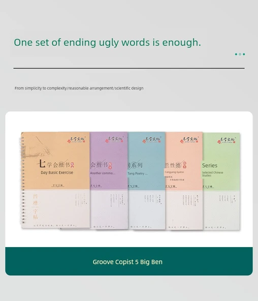 Yazı Defteri Seti - 5 Kitap, 20 Yedek, 2 Kalem, 2 Tutacak, 1 Kalem, 6 Mürekkep - Resim 11