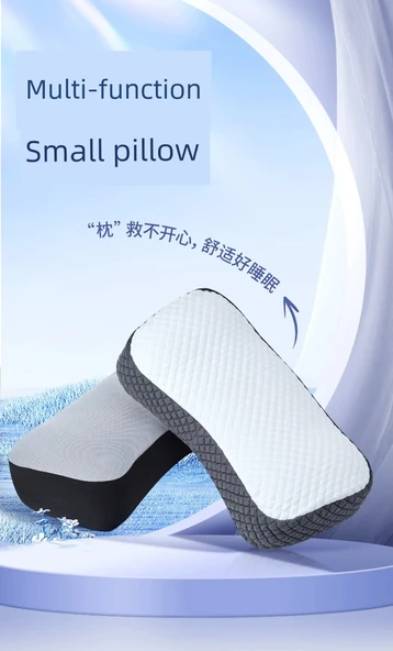 Mini Taşınabilir Hafızalı Pamuklu Boyun Koruyucu Yastık - Normal - 1 Adet - 7-12cm - Yazlık - 7