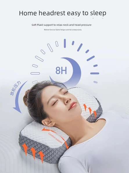 Mini Taşınabilir Hafızalı Pamuklu Boyun Koruyucu Yastık - Normal - 1 Adet - 7-12cm - Yazlık - 3