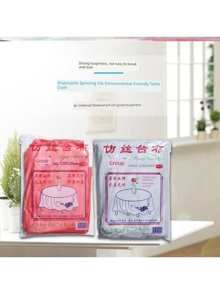 Beyaz Kalınlaştırılmış Tek Kullanımlık Masa Örtüsü 160x160cm - 6'lı Paket (60 Adet) - Resim 4